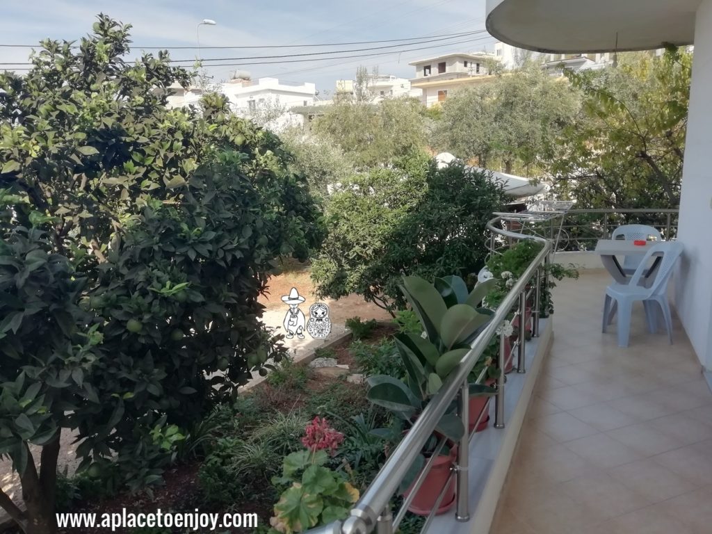 Terrace at the guest house in Ksamil Albania