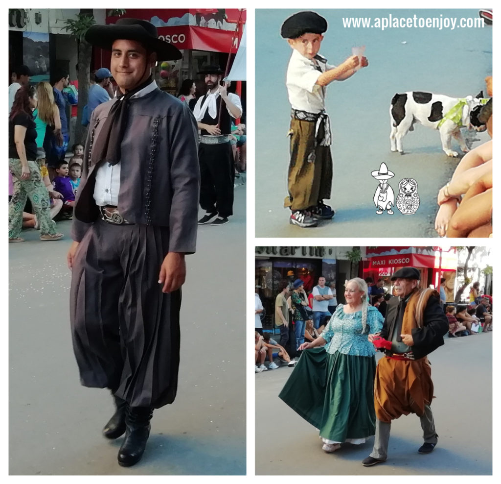 Hermosos trajes de gauchos y fabulosos vestidos tradicionales de mujer.
Desfile de Cosquin 2019